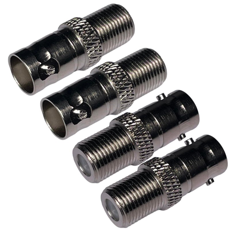 CESS BNC Female to F typeFemale CCTV Security Camera RF/Coaxial Adapter Connector (jcx) (4 Pack) - Image 1